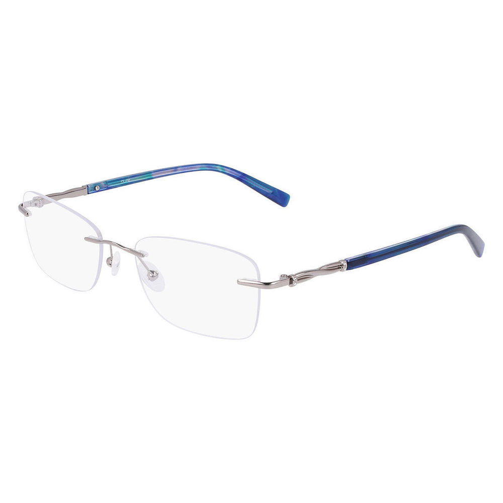 New Pure AIRLOCK TULA 201 070 Light Gunmetal & Blue Eyeglasses 54/18/140
